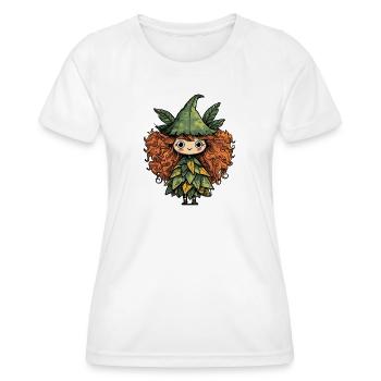 Waldfee Blattkleid - Frauen Funktions-T-Shirt - Weiß - Vorne - AI Model Female 172 dark (172cm)