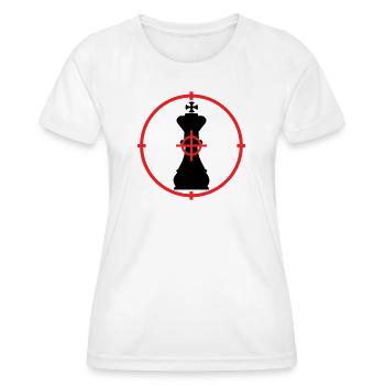 Tactical Checkmate King Target - Women's Functional T-Shirt - white - Front - AI Model Female 172 dark (172cm)