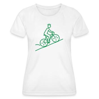 Minimalistisches Fahrradmotiv - Frauen Funktions-T-Shirt - Weiß - Vorne - AI Model Female 172 dark (172cm)