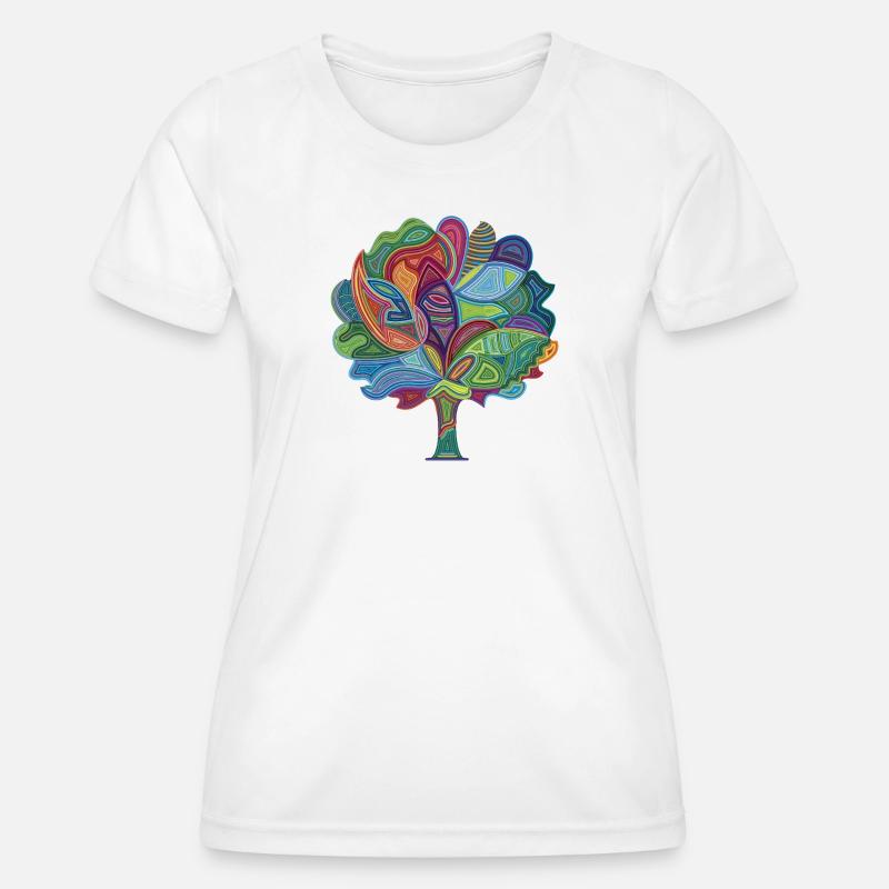 Color Magic Tree - Women's Functional T-Shirt - white