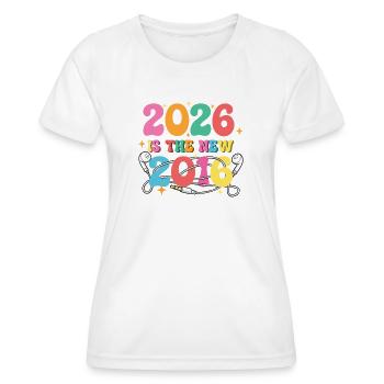 2026 Neue 2016 Nostalgie Y2K Vibes - Frauen Funktions-T-Shirt - Weiß - Vorne - AI Model Female 172 dark (172cm)
