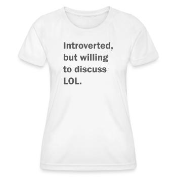 LOL - T-shirt sport Femme - blanc - Devant - AI Model Female 172 dark (172cm)