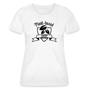 Plant-based power - Frauen Funktions-T-Shirt - Weiß - Vorne - AI Model Female 172 dark (172cm)