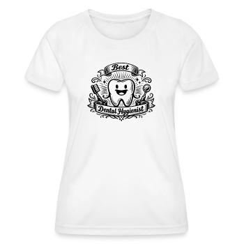 Meilleur hygiéniste dentaire - T-shirt sport Femme - blanc - Devant - AI Model Female 172 dark (172cm)