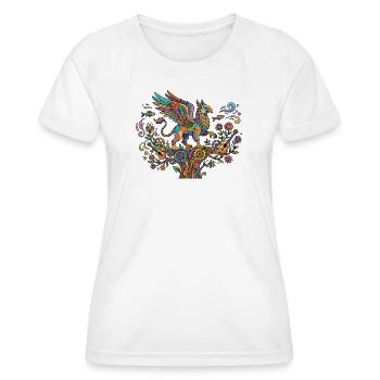 Phoenix Nature Music Tuning Guitar Pattern Motif - Women's Functional T-Shirt - white - Front - AI Model Female 172 dark (172cm)