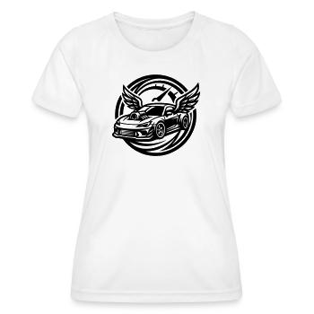 Auto Tuning Tacho - Frauen Funktions-T-Shirt - Weiß - Vorne - AI Model Female 172 dark (172cm)