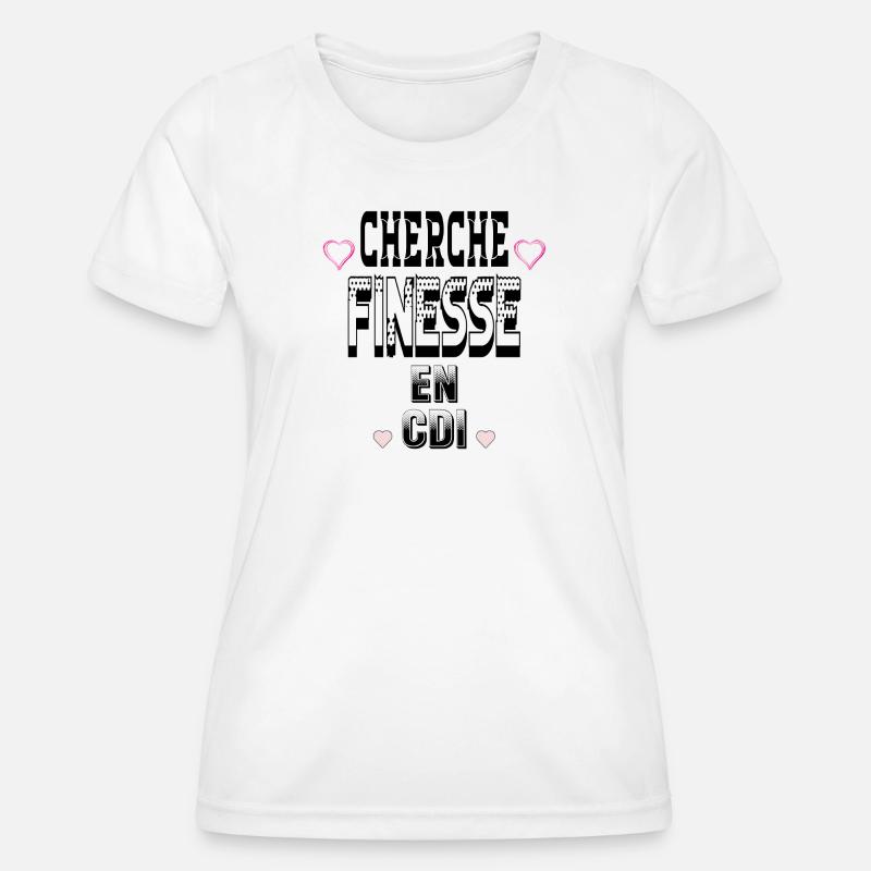 Looking for Finesse on a permanent contract - Women's Functional T-Shirt - white