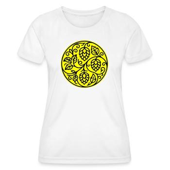 Hopfen Gerste Malz Symbol - Frauen Funktions-T-Shirt - Weiß - Vorne - AI Model Female 172 dark (172cm)