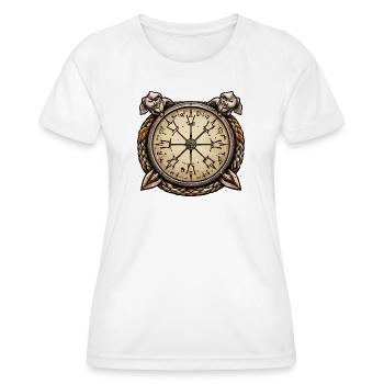 Boussole nautique Viking - T-shirt sport Femme - blanc - Devant - AI Model Female 172 dark (172cm)