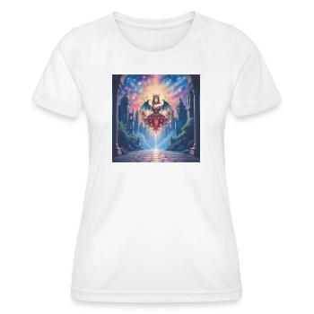 Winged Queen in Celestial Portal - Women's Functional T-Shirt - white - Front - AI Model Female 172 dark (172cm)