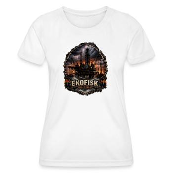 Conception de tempête dans le champ pétrolifère Ecofisk - T-shirt sport Femme - blanc - Devant - AI Model Female 172 dark (172cm)