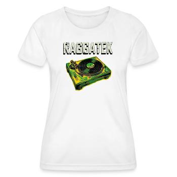 Raggatek Turntable Jamaïque - T-shirt sport Femme - blanc - Devant - AI Model Female 172 dark (172cm)