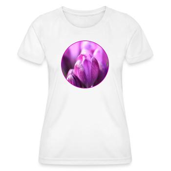 Crocus Crocus Fleurs violettes Crocus Bourgeon de crocus - T-shirt sport Femme - blanc - Devant - AI Model Female 172 dark (172cm)