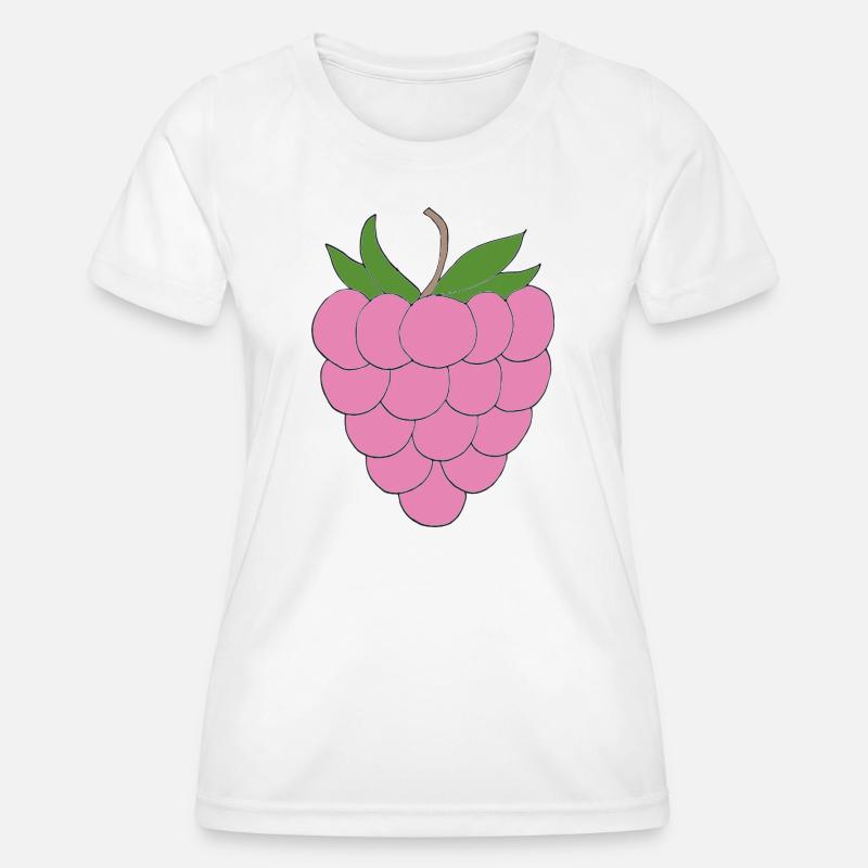 Pink Raspberry Illustration - Women's Functional T-Shirt - white