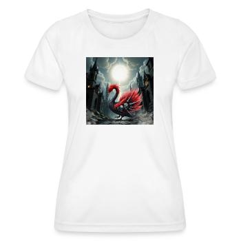 Gotischer Phönix mit Totenköpfen - Frauen Funktions-T-Shirt - Weiß - Vorne - AI Model Female 172 dark (172cm)