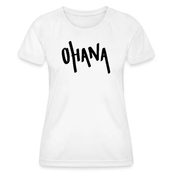 Chemise Ohana Lettering – Minimal Hawaii Family - T-shirt sport Femme - blanc - Devant - AI Model Female 172 dark (172cm)
