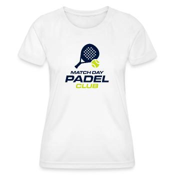 Spieltag Padel Club Sportshirt - Frauen Funktions-T-Shirt - Weiß - Vorne - AI Model Female 172 dark (172cm)