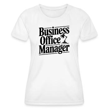 Business Office Manager - Women's Functional T-Shirt - white - Front - AI Model Female 172 dark (172cm)
