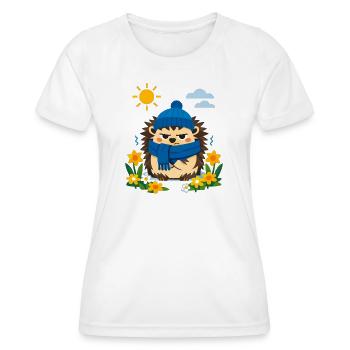 Printemps ? Non commandé ! - T-shirt sport Femme - blanc - Devant - AI Model Female 172 dark (172cm)
