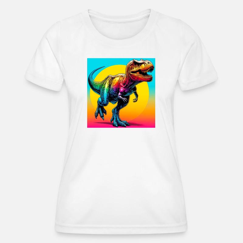 dinosaur - Women's Functional T-Shirt - white