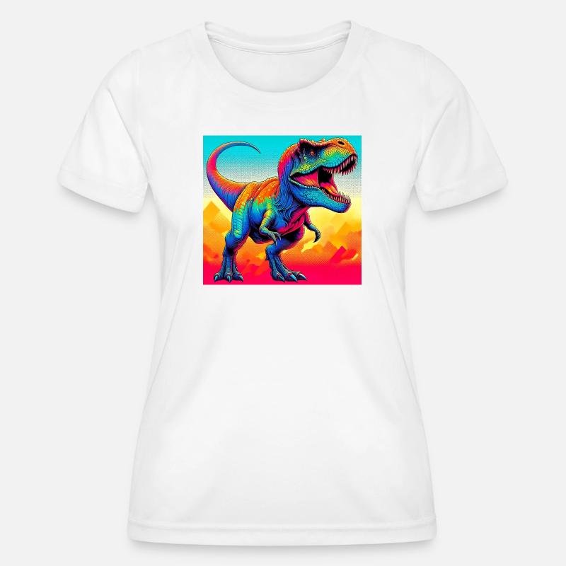 dinosaur - Women's Functional T-Shirt - white