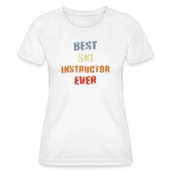 Ski trainer - Women's Functional T-Shirt - white - Front - AI Model Female 172 dark (172cm)