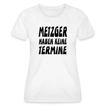 Metzger - Frauen Funktions-T-Shirt - Weiß - Vorne - AI Model Female 172 dark (172cm)
