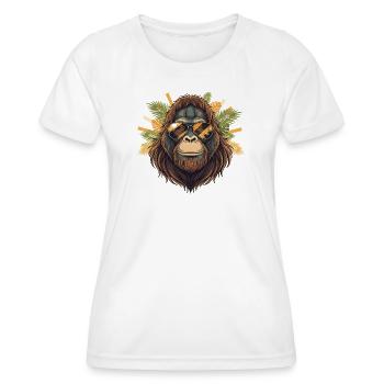 Sunglasses Orangutan Tropical Charm - Women's Functional T-Shirt - white - Front - AI Model Female 172 dark (172cm)