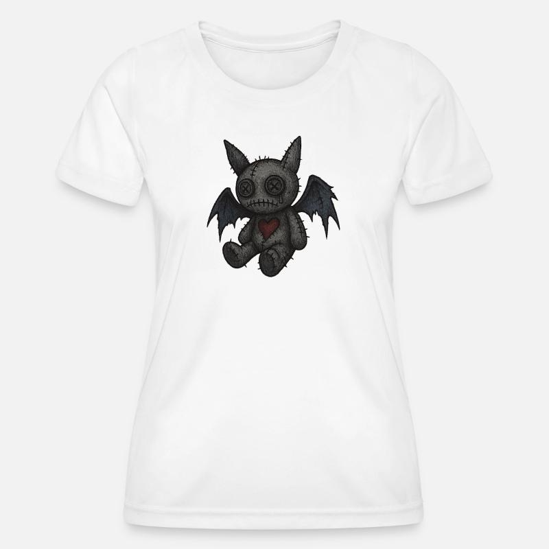 Quilted Monster with Wings - Women's Functional T-Shirt - white