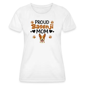 Fière Mère Chien Sans Aboiement, Basenji - T-shirt sport Femme - blanc - Devant - AI Model Female 172 dark (172cm)