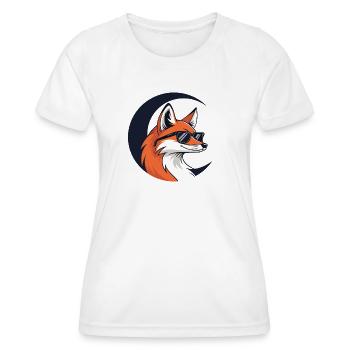 Lunar Fox mit Sonnenbrille - Frauen Funktions-T-Shirt - Weiß - Vorne - AI Model Female 172 dark (172cm)