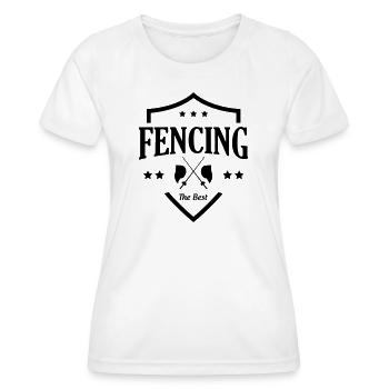 Fencing The Best Vintage Fencing Coat of Arms - Women's Functional T-Shirt - white - Front - AI Model Female 172 dark (172cm)