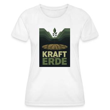 Kraft der Erde 1930s Plakat Natur Landwirtschaft - Frauen Funktions-T-Shirt - Weiß - Vorne - AI Model Female 172 dark (172cm)