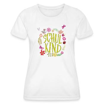 Schulkind Blumenkranz  - Frauen Funktions-T-Shirt - Weiß - Vorne - AI Model Female 172 dark (172cm)