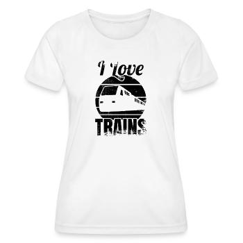Railway lovers - Women's Functional T-Shirt - white - Front - AI Model Female 172 dark (172cm)