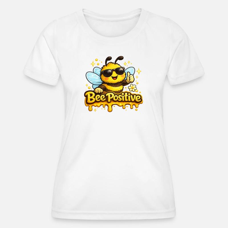 Bee Positive - Women's Functional T-Shirt - white