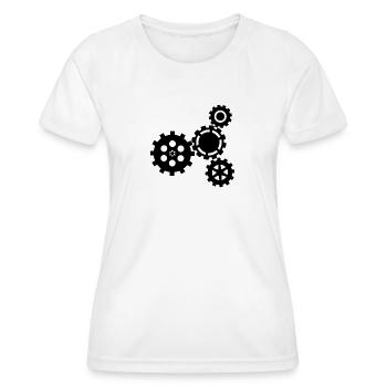 Growing gears - Women's Functional T-Shirt - white - Front - AI Model Female 172 dark (172cm)