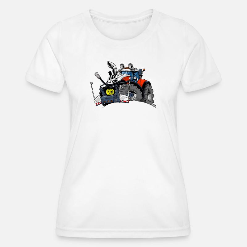 1475_RED-WHITE-TRACTOR-AUSTRIA - Women's Functional T-Shirt - white