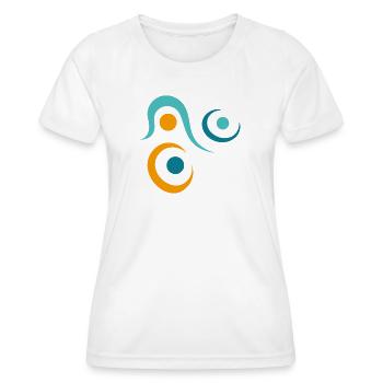 Yoga design_10 - Women's Functional T-Shirt - white - Front - AI Model Female 172 dark (172cm)