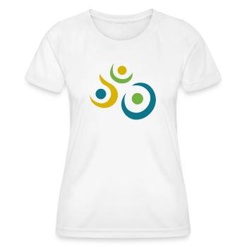 Yoga design_8 - Women's Functional T-Shirt - white - Front - AI Model Female 172 dark (172cm)