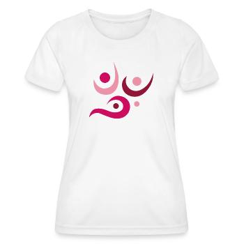 Yoga design_7 - Women's Functional T-Shirt - white - Front - AI Model Female 172 dark (172cm)