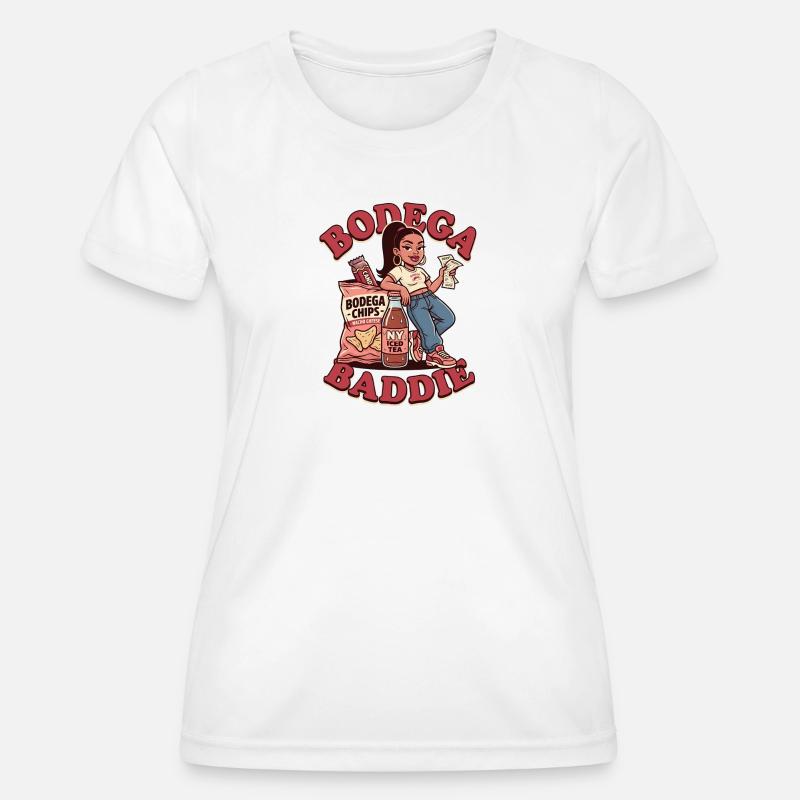Bodega Baddie Cartoons - Women's Functional T-Shirt - white