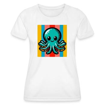 Pieuvre - T-shirt sport Femme - blanc - Devant - AI Model Female 172 dark (172cm)