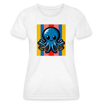 Krake - Frauen Funktions-T-Shirt - Weiß - Vorne - AI Model Female 172 dark (172cm)