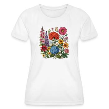 Wildflowers Flowers Flowers Natural Botanical Garden - Women's Functional T-Shirt - white - Front - AI Model Female 172 dark (172cm)