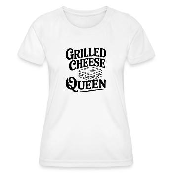Königin des gegrillten Käses - Frauen Funktions-T-Shirt - Weiß - Vorne - AI Model Female 172 dark (172cm)