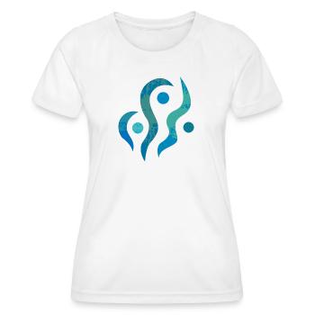 Yoga design_36 - T-shirt sport Femme - blanc - Devant - AI Model Female 172 dark (172cm)