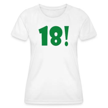Green 18! Exclusive printing - Women's Functional T-Shirt - white - Front - AI Model Female 172 dark (172cm)