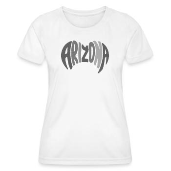Arizona Schriftzug - Frauen Funktions-T-Shirt - Weiß - Vorne - AI Model Female 172 dark (172cm)