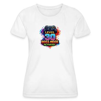 Level 30 Bossmodus Aktiviert - Women's Functional T-Shirt - white - Front - AI Model Female 172 dark (172cm)